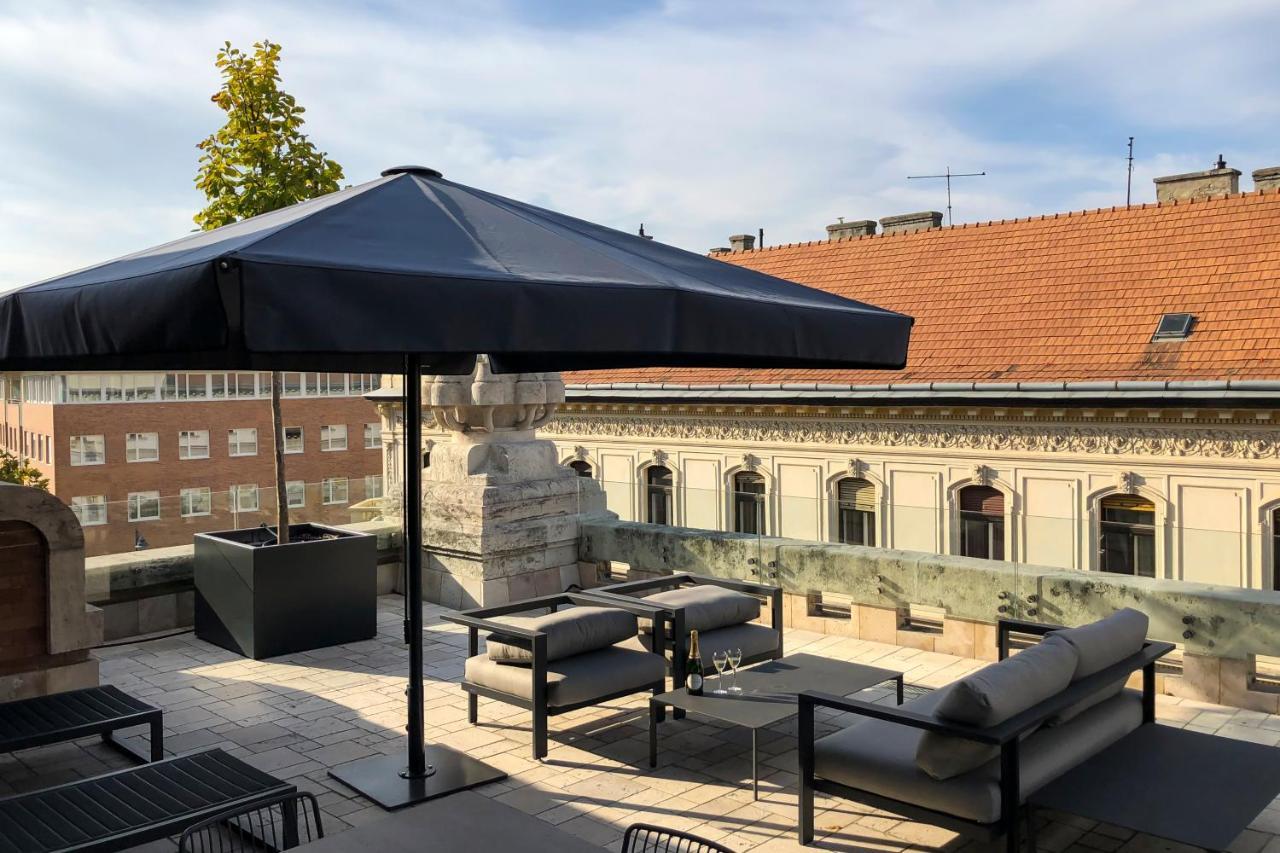 Kozmo Hotel Suites & Spa - Small Luxury Hotels Of The World Budapest Exterior photo The rooftop terrace