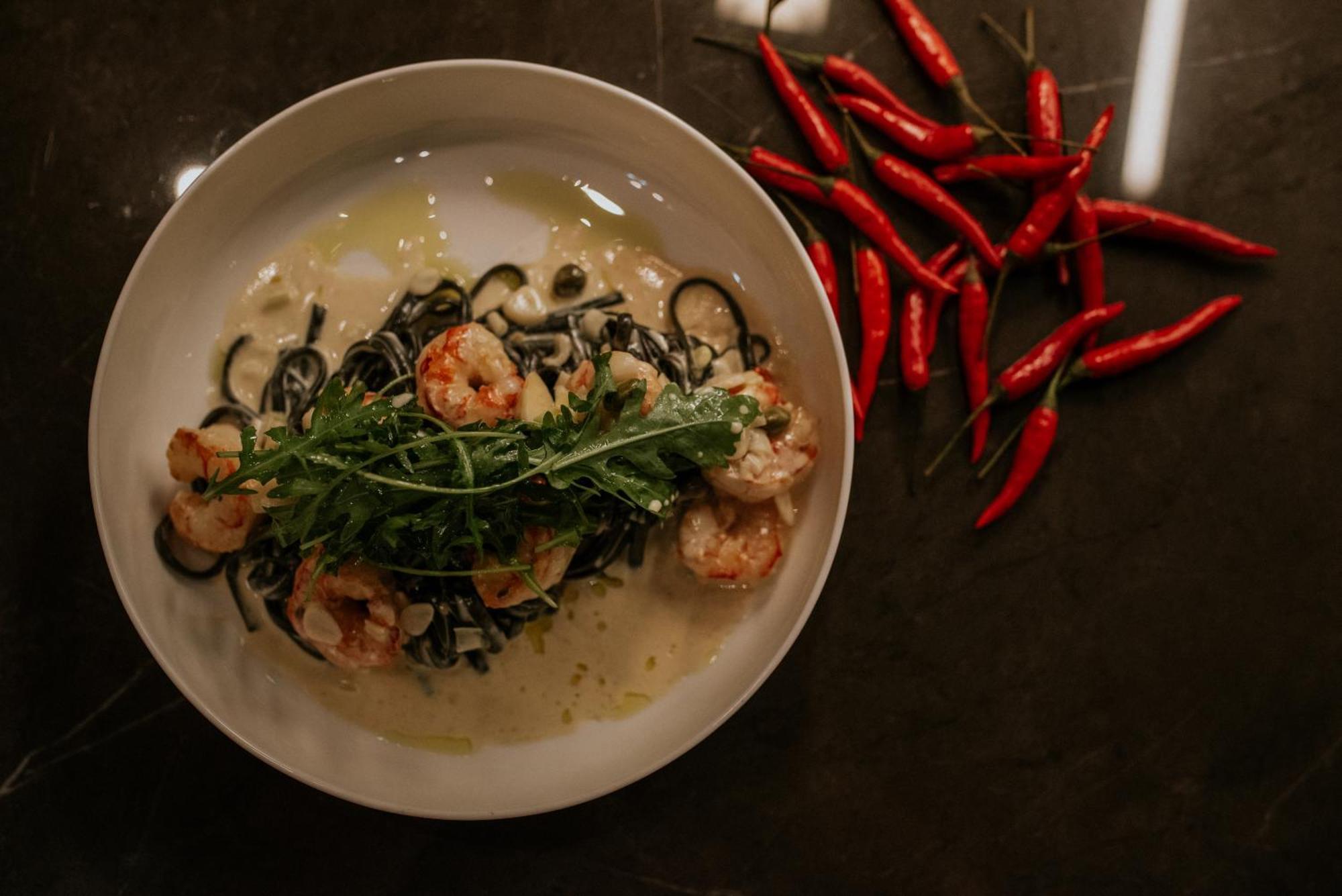 Kozmo Hotel Suites & Spa - Small Luxury Hotels Of The World Budapest Exterior photo Prune's signature pasta